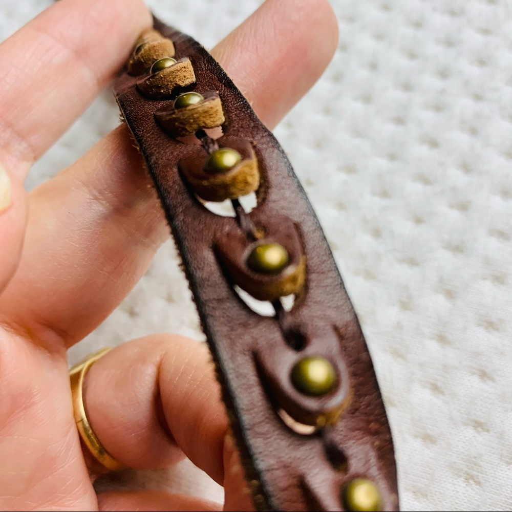 100% Leather belt Eddie Bauer size Large EUC - Picture 9 of 11
